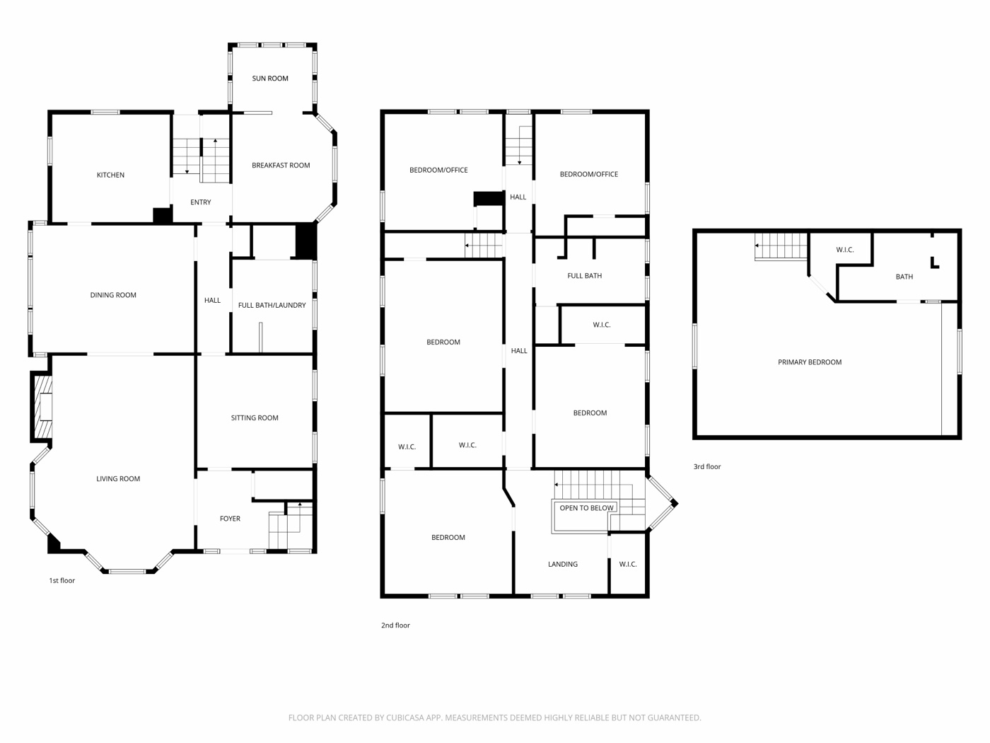 Floor plan of the Wheeler Lodge showing all three levels.
